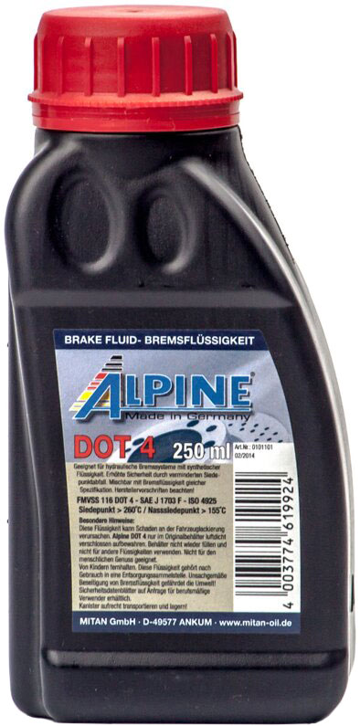 Гальмівна рідина ALPINE DOT 4 0,25 л (4003774619924)